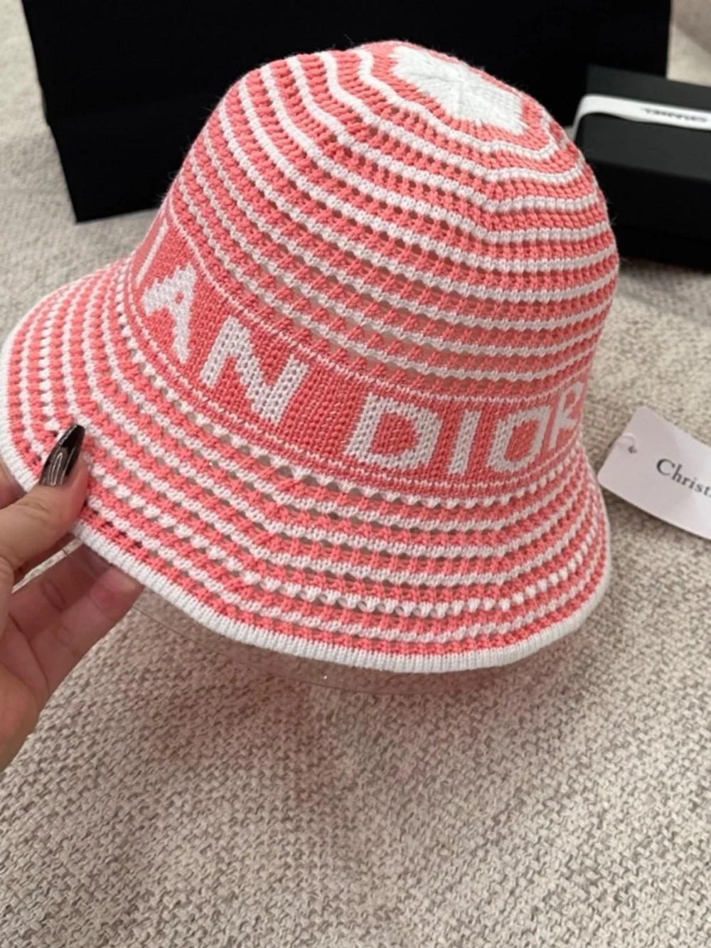 Christian. Dior. D-Tulipe Bucket Small Brim Cloche Hat